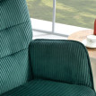 Chaise à bascule Rivrio confort rembourré hêtre vert foncé