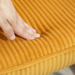 Fauteuil à bascule Erlet vintage rembourré hêtre acier jaune