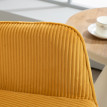 Fauteuil à bascule Erlet vintage rembourré hêtre acier jaune