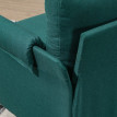 Fauteuil Feliel salon tissu effet lin accoudoirs roulés vert