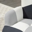 Solria Fauteuil chambre velours matelassé pieds bois multicolore