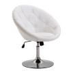 Tabouret de travail Felvik pivotant réglable simili cuir blanc