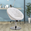 Tabouret de travail Felvik pivotant réglable simili cuir blanc