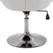 Tabouret de travail Felvik pivotant réglable simili cuir blanc