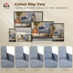 Fauteuil Corona rembourré tissu effet lin bleu