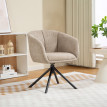 Valoac fauteuil pivotant rembourré cocon marron clair