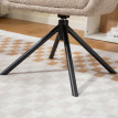 Valoac fauteuil pivotant rembourré cocon marron clair