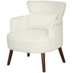 Fauteuil Ylraon Accoudoir Moderne Rembourré Coussin Lombaire Crème