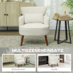 Fauteuil Ylraon Accoudoir Moderne Rembourré Coussin Lombaire Crème