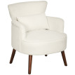 Fauteuil Ylraon Accoudoir Moderne Rembourré Coussin Lombaire Crème