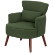 Fauteuil Dorine fauteuil d'accent rembourré cosy vert