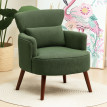 Fauteuil Dorine fauteuil d'accent rembourré cosy vert