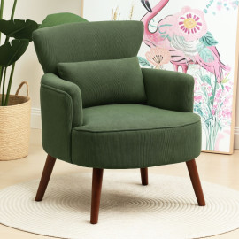 Fauteuil Dorine fauteuil d'accent rembourré cosy vert