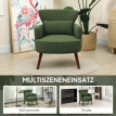 Fauteuil Dorine fauteuil d'accent rembourré cosy vert