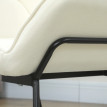 Fauteuil Erlriel velours rembourré métal crème