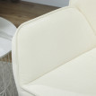 Fauteuil Erlriel velours rembourré métal crème