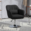 Fauteuil de bureau pivotant Velson réglable en hauteur noir