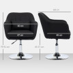 Fauteuil de bureau pivotant Velson réglable en hauteur noir