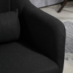 Fauteuil de bureau pivotant Velson réglable en hauteur noir