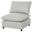 Fauteuil d’appoint Alilen fauteuil moderne leathaire gris