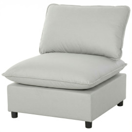 Fauteuil d’appoint Alilen fauteuil moderne leathaire gris