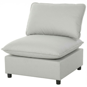Fauteuil d’appoint Alilen fauteuil moderne leathaire gris
