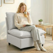Fauteuil d’appoint Alilen fauteuil moderne leathaire gris