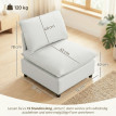 Fauteuil d’appoint Alilen fauteuil moderne leathaire gris