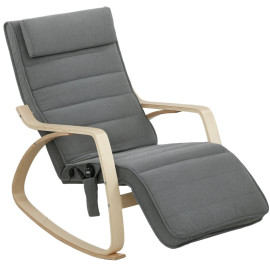 Fauteuil à bascule massage chauffage lombaire gris