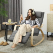 Fauteuil à bascule massage chauffage lombaire gris
