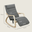 Fauteuil à bascule massage chauffage lombaire gris