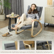 Fauteuil à bascule massage chauffage lombaire gris