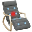 Fauteuil à bascule massage chauffage lombaire gris