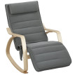 Fauteuil à bascule massage chauffage lombaire gris