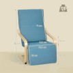 Fauteuil de salon Naloin fauteuil relax repose pieds réglable bleu
