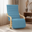 Fauteuil de salon Naloin fauteuil relax repose pieds réglable bleu