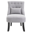 Fauteuil relax Eloys vintage tissu aspect lin gris