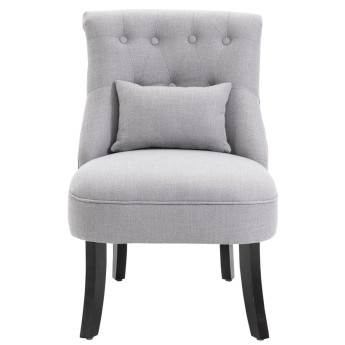 Fauteuil relax Eloys vintage tissu aspect lin gris