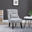 Fauteuil relax Eloys vintage tissu aspect lin gris