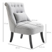 Fauteuil relax Eloys vintage tissu aspect lin gris