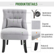 Fauteuil relax Eloys vintage tissu aspect lin gris