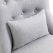 Fauteuil relax Eloys vintage tissu aspect lin gris