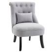 Fauteuil relax Eloys vintage tissu aspect lin gris