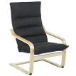 Fauteuil Valara fauteuil salon moderne velours noir