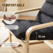 Fauteuil Valara fauteuil salon moderne velours noir