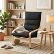 Fauteuil Valara fauteuil salon moderne velours noir