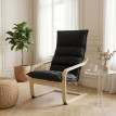 Fauteuil Valara fauteuil salon moderne velours noir