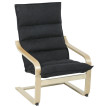Fauteuil Valara fauteuil salon moderne velours noir
