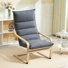 Fauteuil Melenson salon moderne velours gris