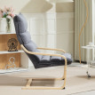 Fauteuil Melenson salon moderne velours gris